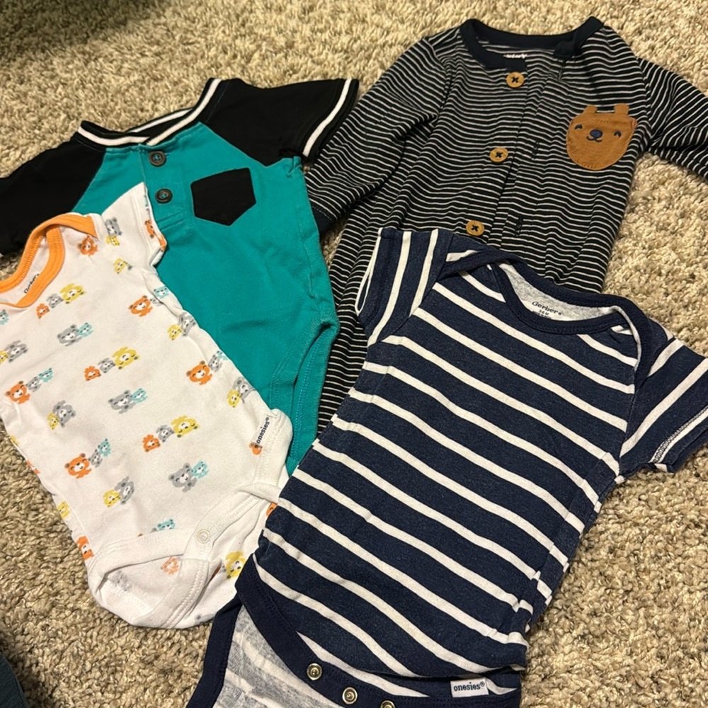 0-3 month baby boy onesies